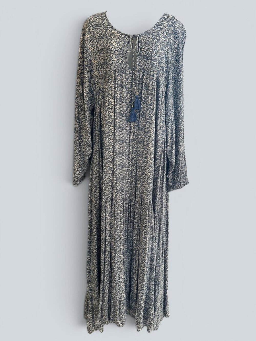 Carly Jean Los Angeles CJLA LAUREL Maxi Dress Blue XL - Picture 2 of 9